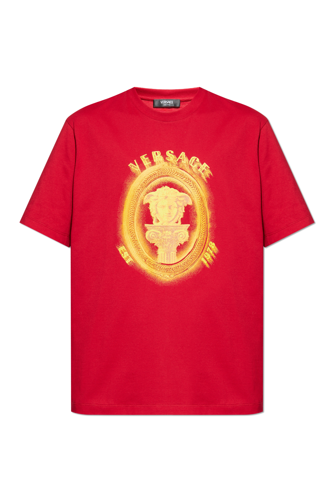 【送料&関税込】Versace Logo Cotton T-shirt Versace Logo T-Shirt | VERSACE US